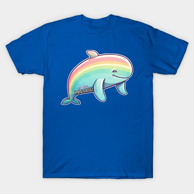100% Pure Homosexual (Homosexu-whale) T-Shirt by nonbeenarydesigns